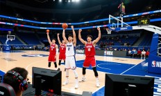 威海市队员精神抖擞，全力争取胜利