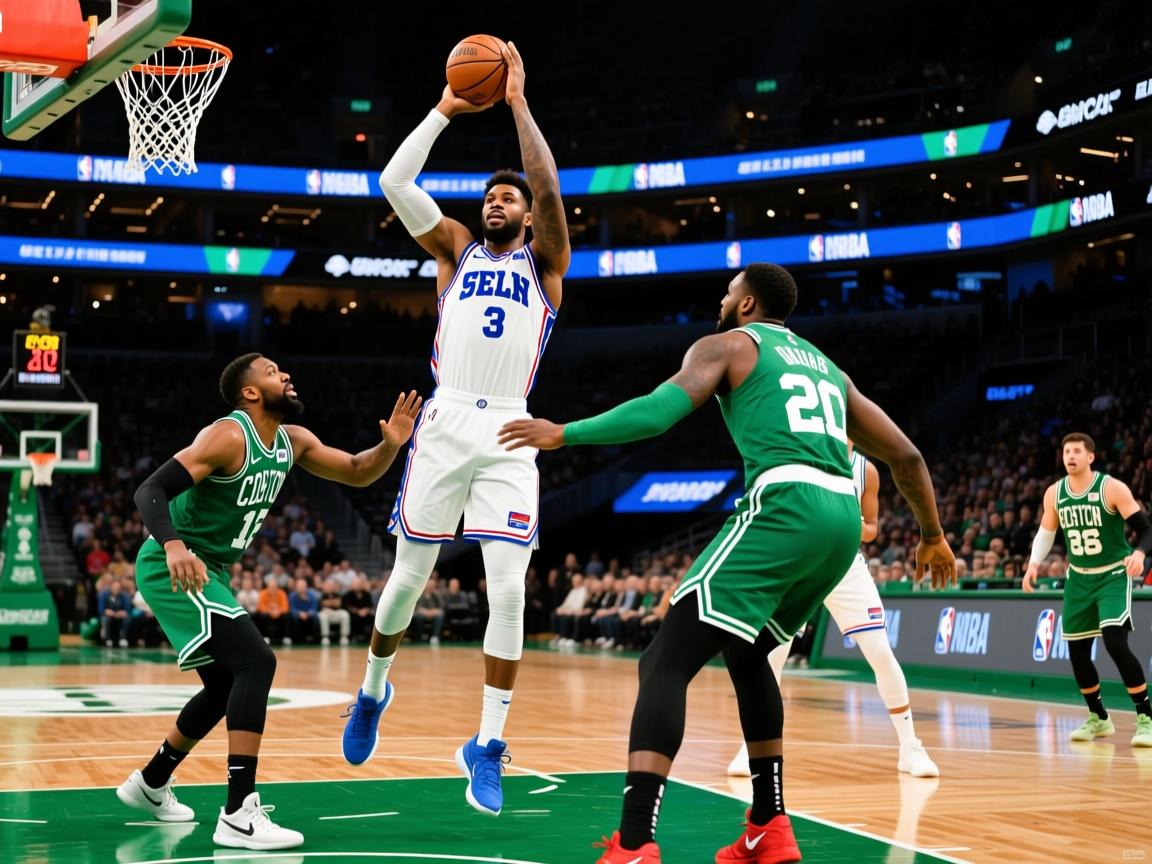 76人击败凯尔特人,恩比德32分23篮板带队取胜 第2张