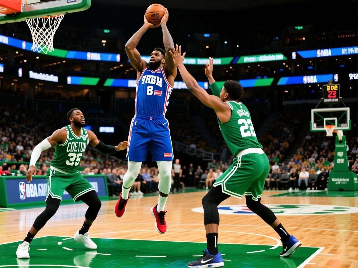 76人击败凯尔特人,恩比德32分23篮板带队取胜 第4张